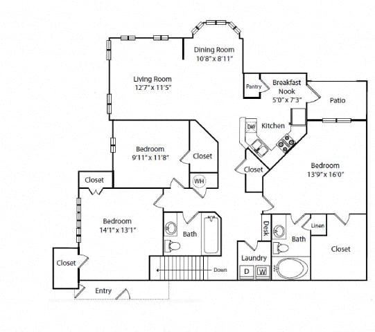 Floor plan layout diagram for 3D Renovation 3